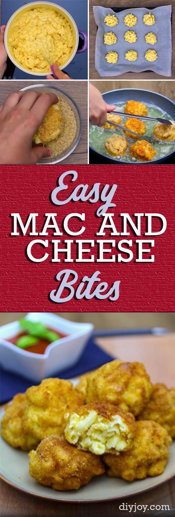 Easy Appetizer Recipes - Fried Macaroni and Cheese Bites Are the Perfect Party Food for A Crowd - Recipe Idea for Simple Snacks to Make At Home 