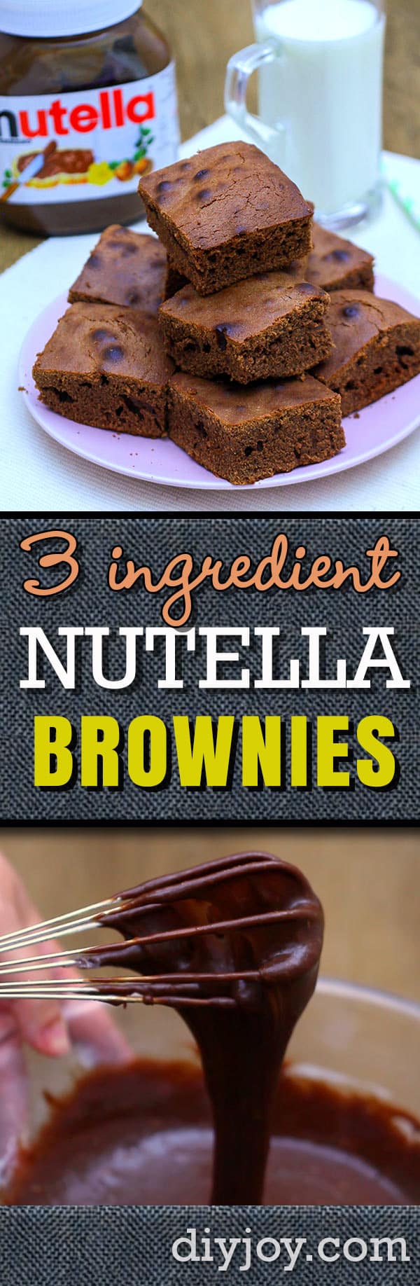 Nutella Brownies are Quick and Easy With This 3 Ingredient Recipe Idea - Video Tutorial with Step by Step Instructions - Quick Dessert Idea to Take To A Party