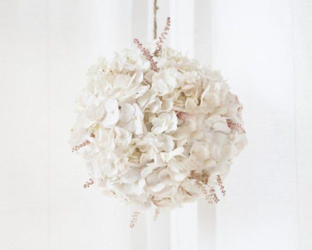 Dollar Tree Wedding Ideas - Floating Blush Hydrangea Globes - Cheap and Easy Dollar Store Crafts from Your Local Dollar Tree Store - Inexpensive Wedding Decor for the Bride on A Budget - Crafts and Centerpieces, Guest Book, Favors and Decorations You Can Make for Weddings - Pretty, Creative Flowers, Table Decor, Place Cards, Signs and Event Planning Idea 