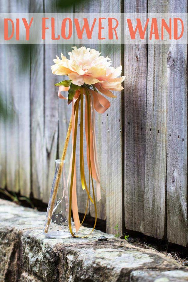 Dollar Tree Wedding Ideas - Flower Girl Wand - Cheap and Easy Dollar Store Crafts from Your Local Dollar Tree Store - Inexpensive Wedding Decor for the Bride on A Budget - Crafts and Centerpieces, Guest Book, Favors and Decorations You Can Make for Weddings - Pretty, Creative Flowers, Table Decor, Place Cards, Signs and Event Planning Idea 