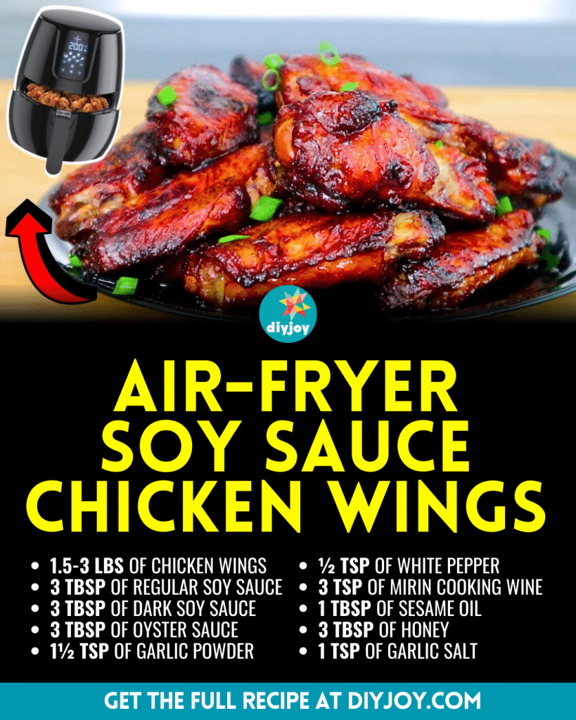 Easy Air Fried Soy Sauce Chicken Wings Recipe