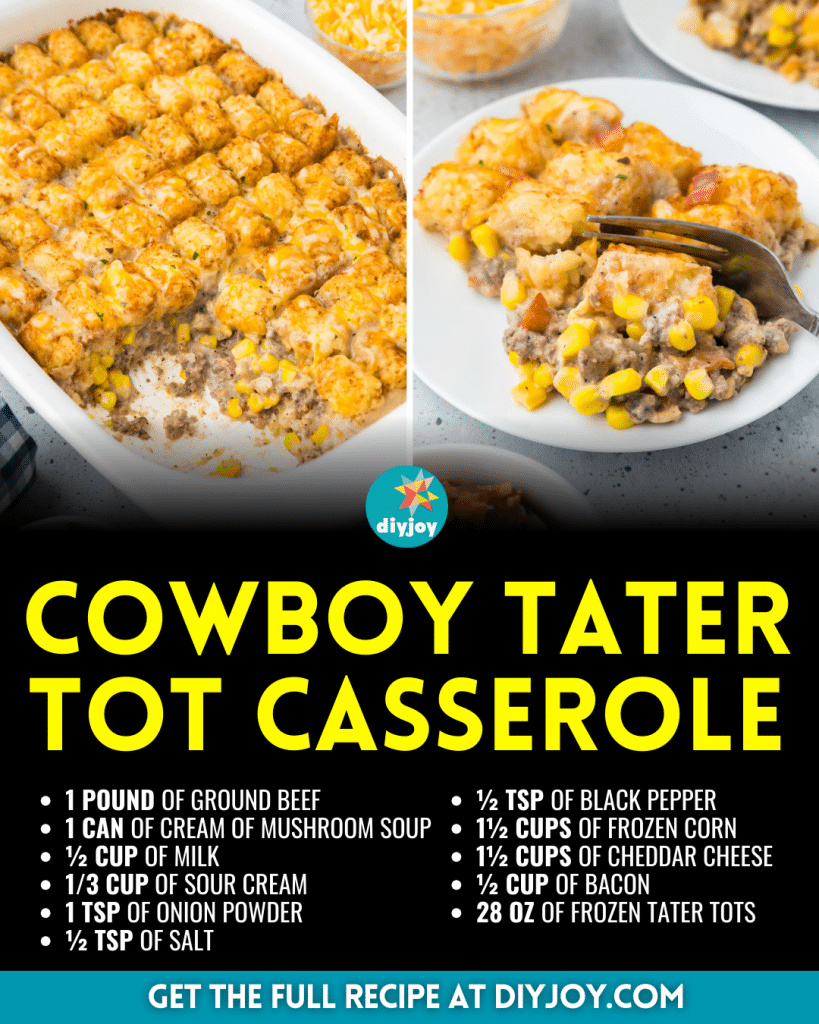 Easy Cowboy Tater Tot Casserole Recipe