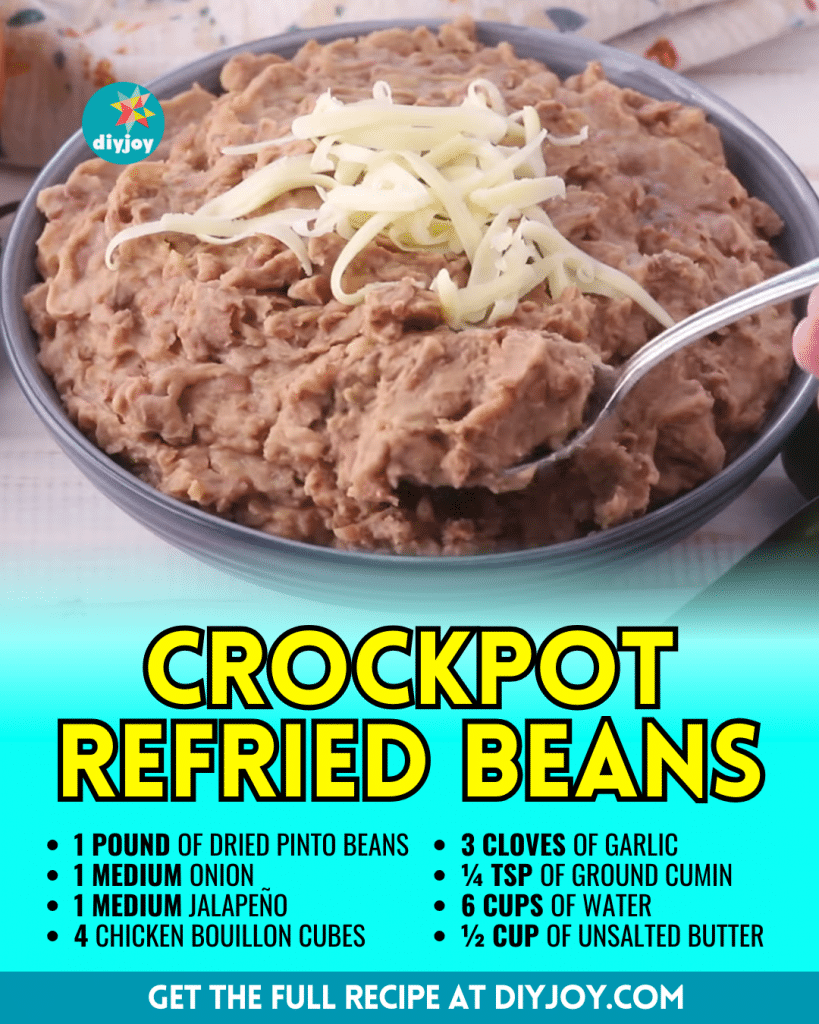 Easy Crockpot Refried Beans Recipe