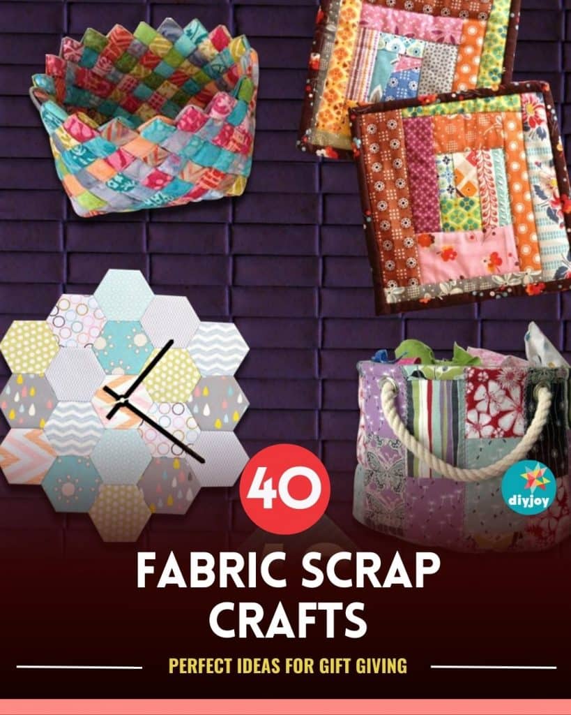 49 Fabric Scrap Crafts Ideas for Leftover Material