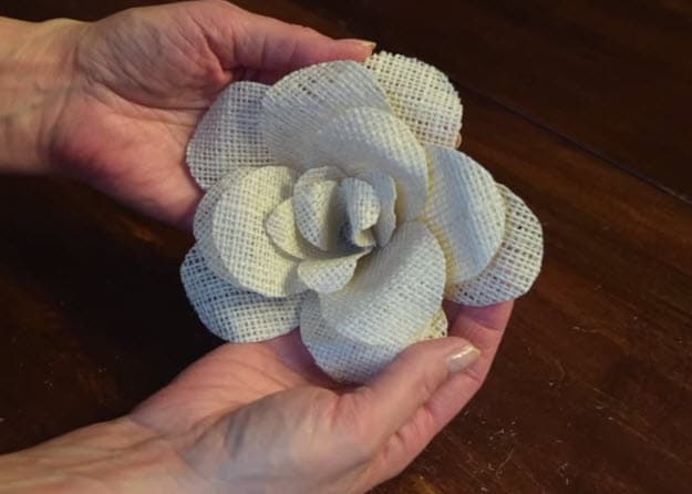 DIY Gift Ideas | How to Make Burlap Roses | DIY Projects & Crafts by DIY JOY at http://diyjoy.com/how-to-make-burlap-roses-tutorial