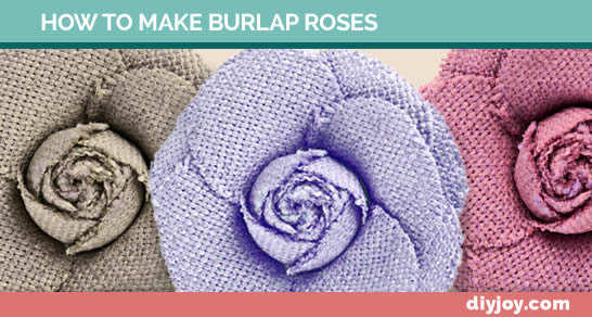 How To Make Burlap Roses | DIY Joy Projects and Crafts Ideas