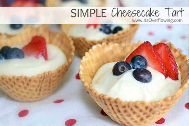 4th of July Desserts Simple+Cheesecake Tart | DIY Projects & Crafts by DIY JOY #fourthofjuly #july4th #desserts