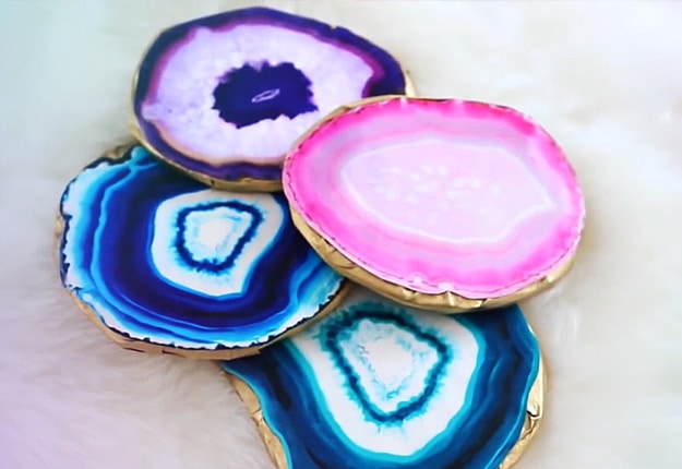 Cheap DIY Gifts for Women | Easy Crafts for Teens to Make | Faux Agate DIY Coasters | DIY Projects & Crafts by DIY JOY