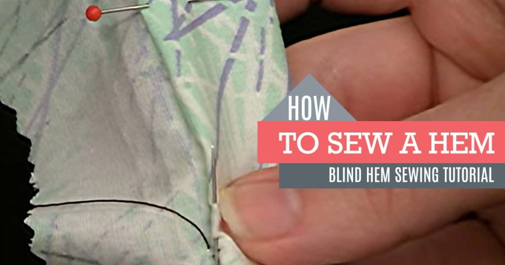 Blind Hem DIY Sewing Tutorial with Step by Step Instructions at