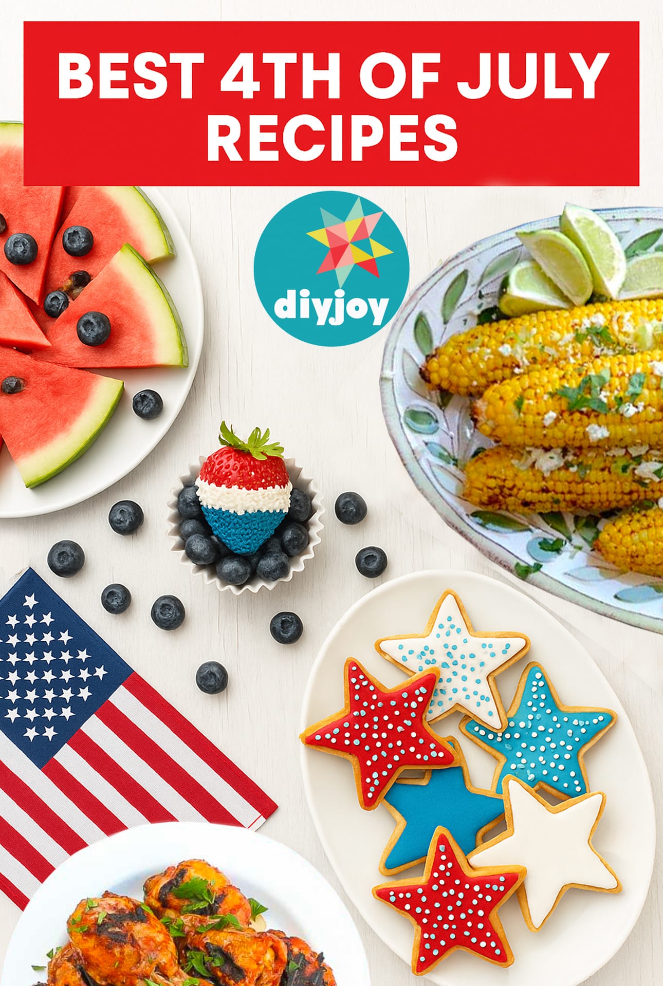 Best 4th of July Recipe Ideas Ever! Fun Food for the Fourth and DIY Party Food #fourthofjuly #recipes #julyfourth #julyfourthrecipes #partyfoods