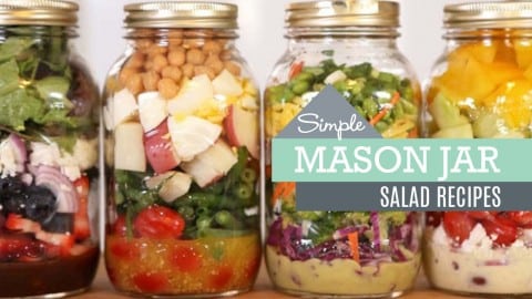 Mason Jar Salad Recipes – 4 Ideas for Salads In A Jar | DIY Joy Projects and Crafts Ideas