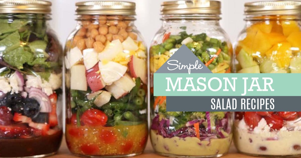 Mason Jar Salad Recipes – 4 Ideas for Salads In A Jar | DIY Joy Projects and Crafts Ideas