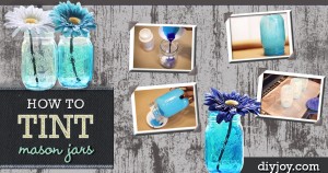 In Just 6 Easy Steps Create Ombre-Tinted Mason Jars