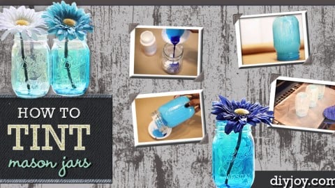 In Just 6 Easy Steps Create Ombre-Tinted Mason Jars | DIY Joy Projects and Crafts Ideas