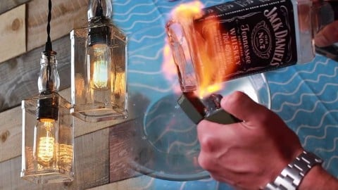 Upcycle Old Liquor Bottles Into This DIY Lighting Project | DIY Joy Projects and Crafts Ideas