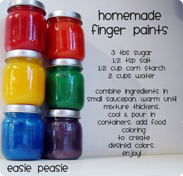 homemade finger paints