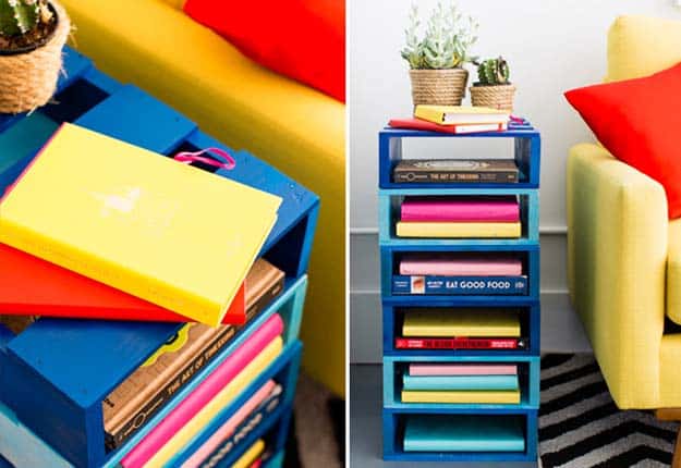 Easy DIY Pallet Projects for the Home - DIY Pallet Bookshelf - DIY Projects & Crafts by DIY JOY at http://diyjoy.com/quick-diy-projects-fast-crafts-ideas