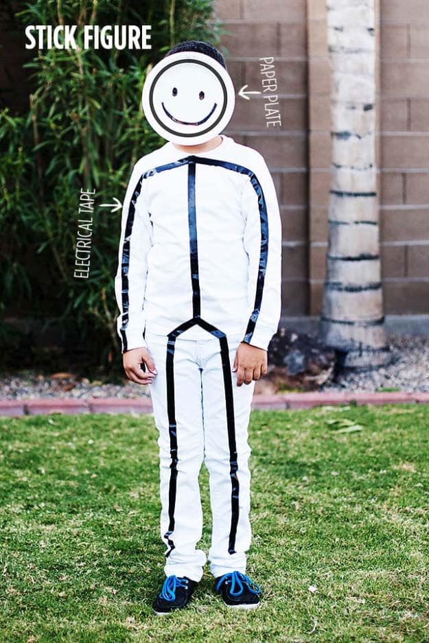 Last Minute DIY Halloween Costumes - Quick Ideas for Adults, Kids and Teens - DIY Stick Figure Costume Tutorial