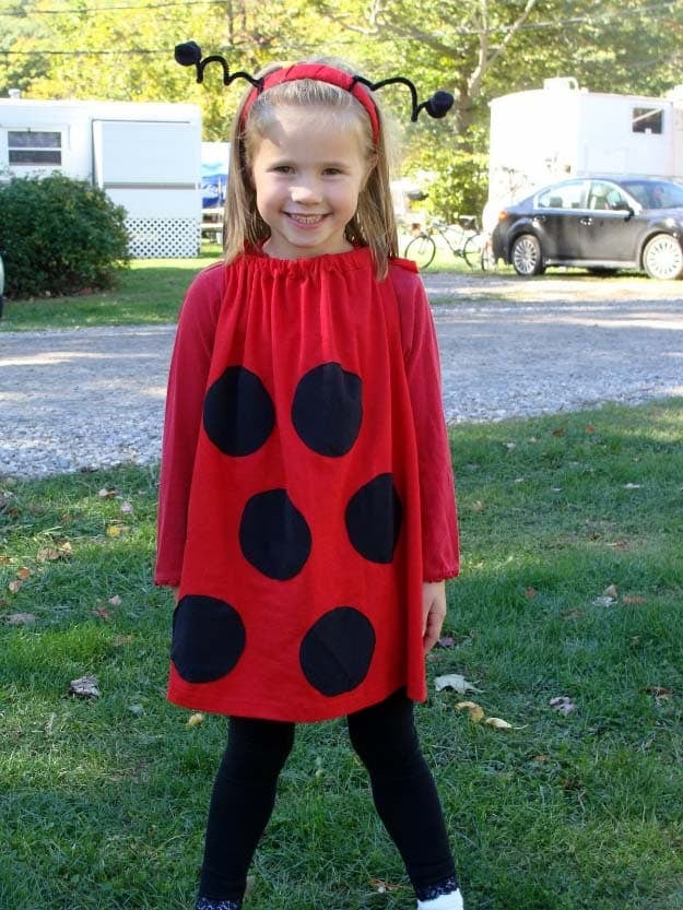Last Minute DIY Halloween Costumes - Quick Ideas for Adults, Kids and Teens - Super Easy Lady Bug Costume Tutorial