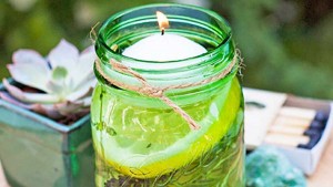 How to Make Natural Mosquito Repelling Water Candles