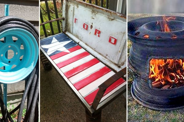 diy ideas car parts - DIY Home Decor, Furniture Projects, Signs and Seating Made From Tires, Bumpers and Old Car Parts - DIY Ideas Using Old Car Parts - DIY Projects and Fun Crafts for Men