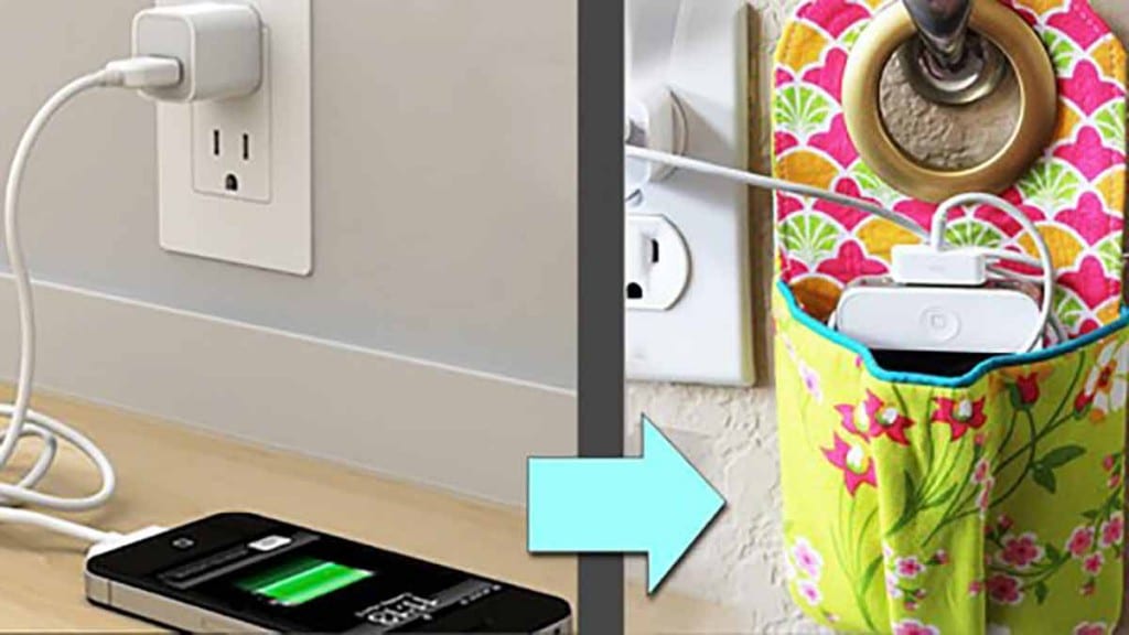 Easy Sewing Projects & Ideas - iPhone DIY Charging Station - DIY Projects & Crafts by DIY JOY at