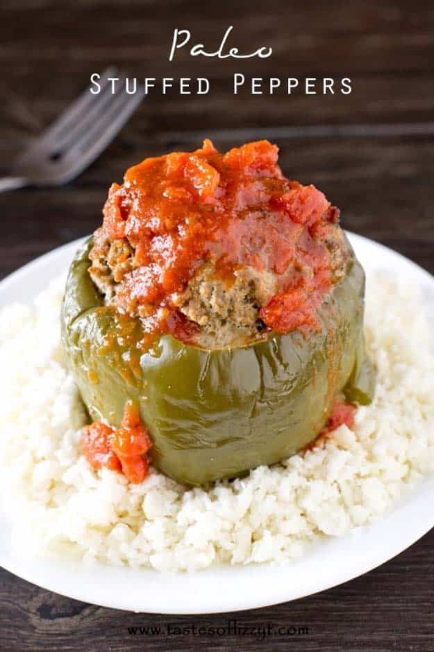 Easy Crock Pot Recipes You Have To Try Today | Best Easy Slow Cooker Recipe Ideas for the Crockpot Include beef stew, chili, chicken dinner dishes, soup and more | Crockpot Paleo Stuffed Peppers #crockpot #crockpotrecipes #easyreipes/