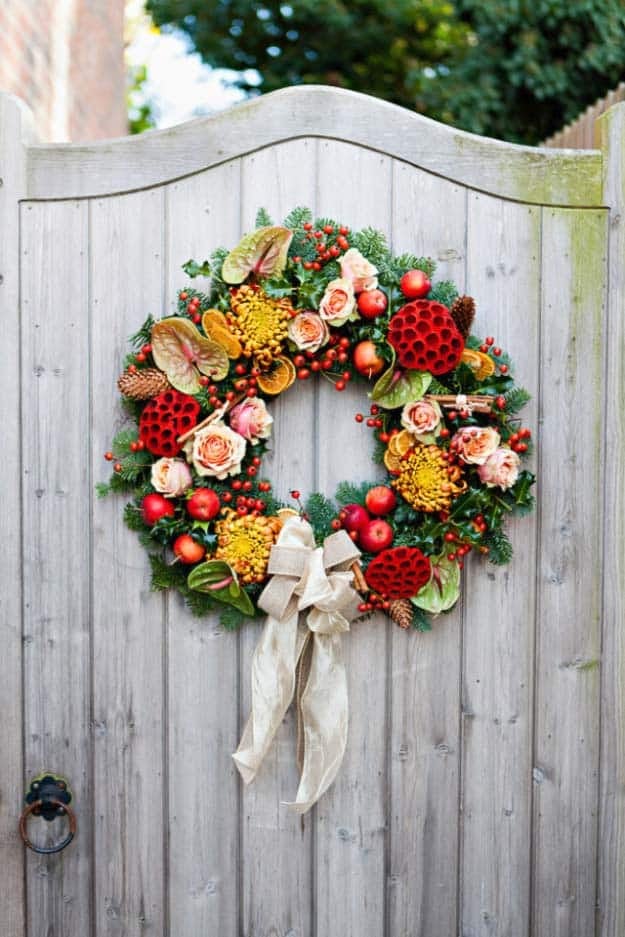 DIY Holiday Wreaths - Pretty Homemade Christmas Decorations for Your Front Door | Cool Crafts and DIY Projects by DIY JOY | All Time Favorite Traditional Christmas Wreath #diy