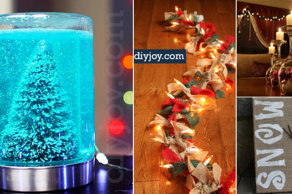Awesome DIY Christmas Home Decorations and Homemade Holiday Decor Ideas - Quick and Easy Decorating ideas, cool ornaments, home decor crafts and fun Christmas stuff | Crafts and DIY projects by DIY Joy