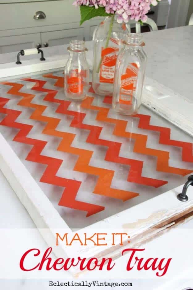 DIY Gifts for Your Parents | Cool and Easy Homemade Gift Ideas That Mom and Dad Will Love | Creative Christmas Gifts for Parents With Step by Step Instructions | Crafts and DIY Projects by DIY JOY | Chevron Tray | 