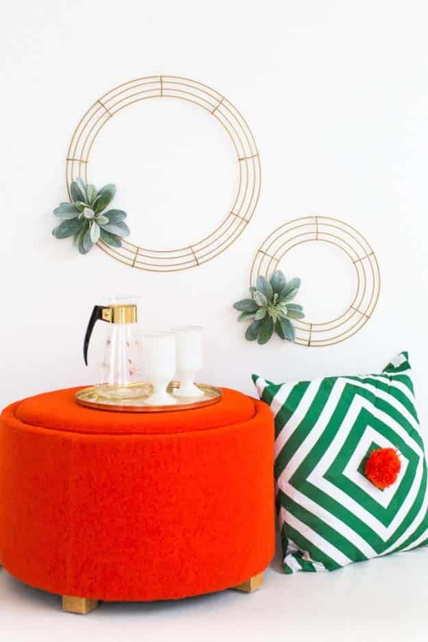 DIY Christmas Wreaths for Easy Holiday Decor Ideas to Make for Decorations - Geometric Wreath