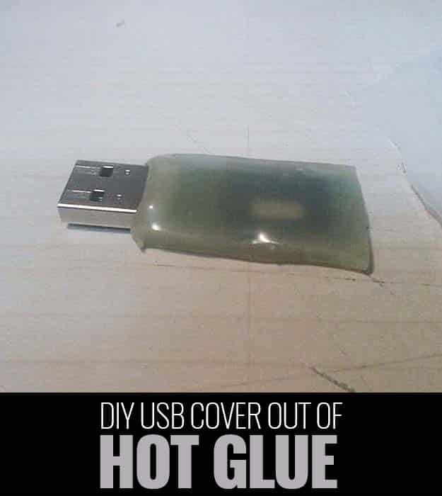 Glue Gun Crafts DIY | Best Hot Glue Gun Crafts, DIY Projects and Arts and Crafts Ideas Using Glue Gun Sticks | Hot GLue USB Memory Cover #diy #crafts #gluegun