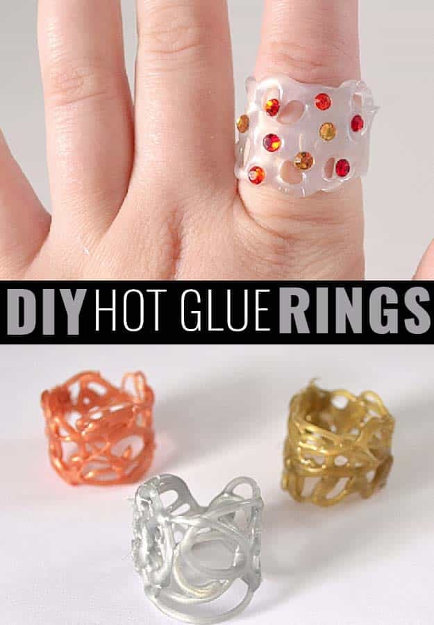 DIY Glue Gun Crafts and Projects That Are Inexpensive | Best Hot Glue Gun Crafts, DIY Projects and Arts and Crafts Ideas Using Glue Gun Sticks | Hot Glue Rings |