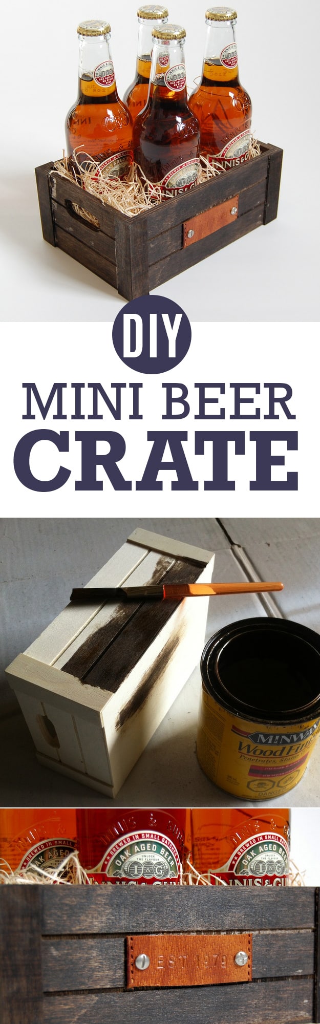 DIY Gifts For Men | Awesome Ideas for Your Boyfriend, Husband, Dad - Father , Brother Cool Homemade DIY Crafts Men Love to Receive for Christmas, Birthdays, Anniversaries and Valentine’s Day | Personalized Mini Beer Crate 