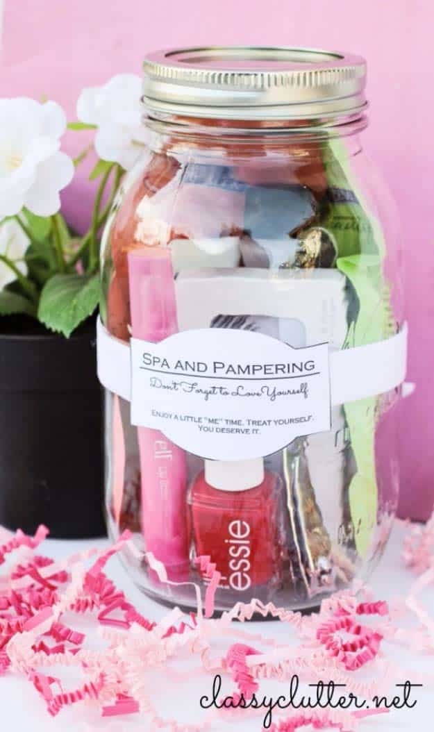 Creative DIY Mothers Day Gifts Ideas - DIY Gifts for Your Girlfriend and Cool Homemade Gift Ideas for Her | Easy Creative DIY Projects and Tutorials for Christmas, Birthday Anniversary and More | Spa And Pampering in a Jar| Cool Crafts and DIY Projects by DIY JOY - Thoughtful Homemade Gifts for Mom. Handmade Ideas from Daughter, Son, Kids, Teens or Baby - Unique, Easy, Cheap Do It Yourself Crafts To Make for Mothers Day, complete with tutorials and instructions #mothersday