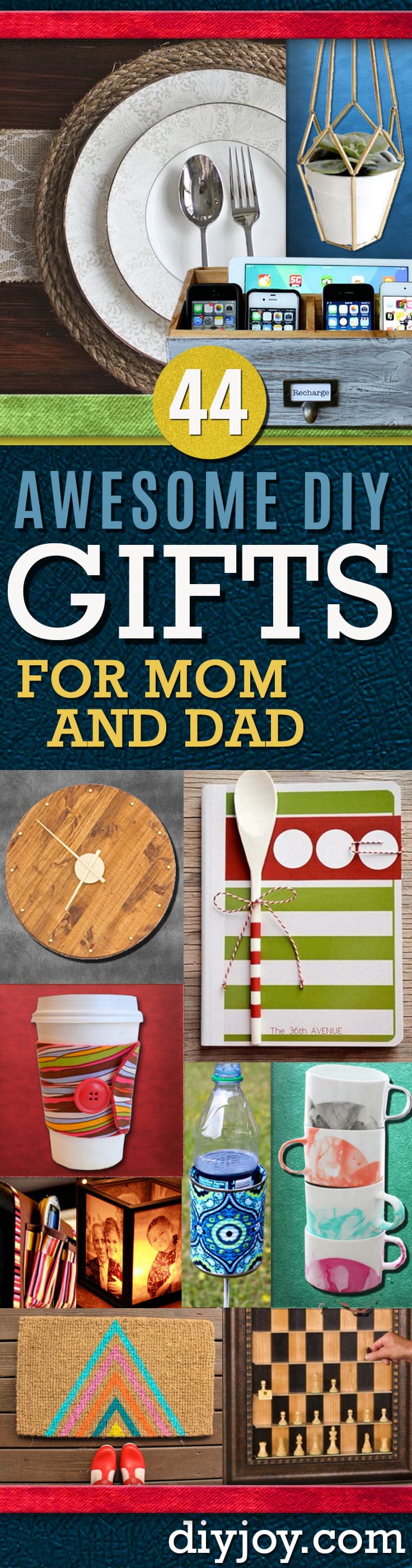 DIY Gifts for Mom and Dad - Homemade Christmas Gift Ideas for Your Parents. Cool Gift Ideas to Make for Your Mother and Father