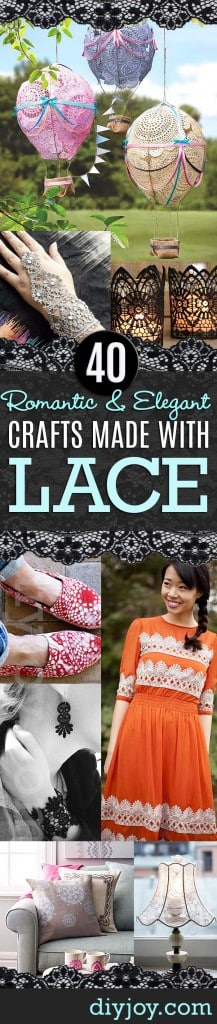 40 Romantic and Elegant DIY Crafts You Can Make with Lace | Cool DIY Ideas for Fashion, Decor, Gifts, Jewelry and Home Accessories Made With Lace | Crochet Lace Short | http://diyjoy.com/diy-crafts-ideas-with-lace