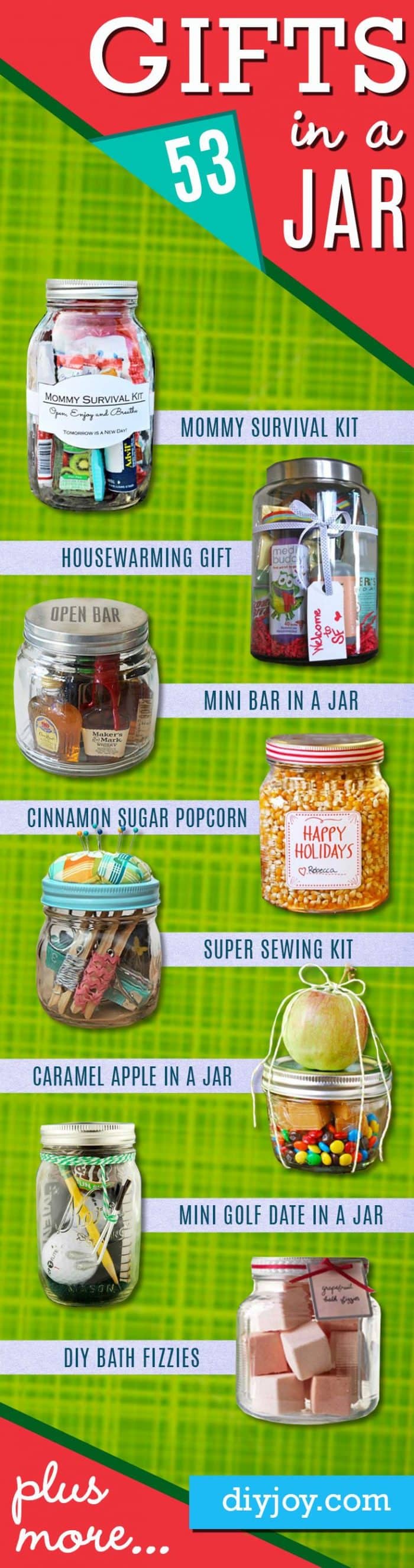 53 Gifts In A Jar | Mason Jar Gift Ideas