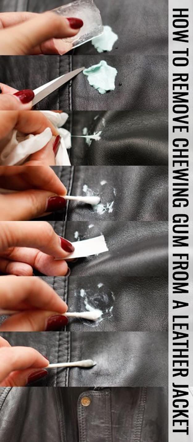 DIY Hacks for Ruined Clothes. Awesome Ideas, Tips and Tricks for Repairing Clothes and Removing Stains in Clothing | How to Remove Chewing Gum from a Leather Jacket 