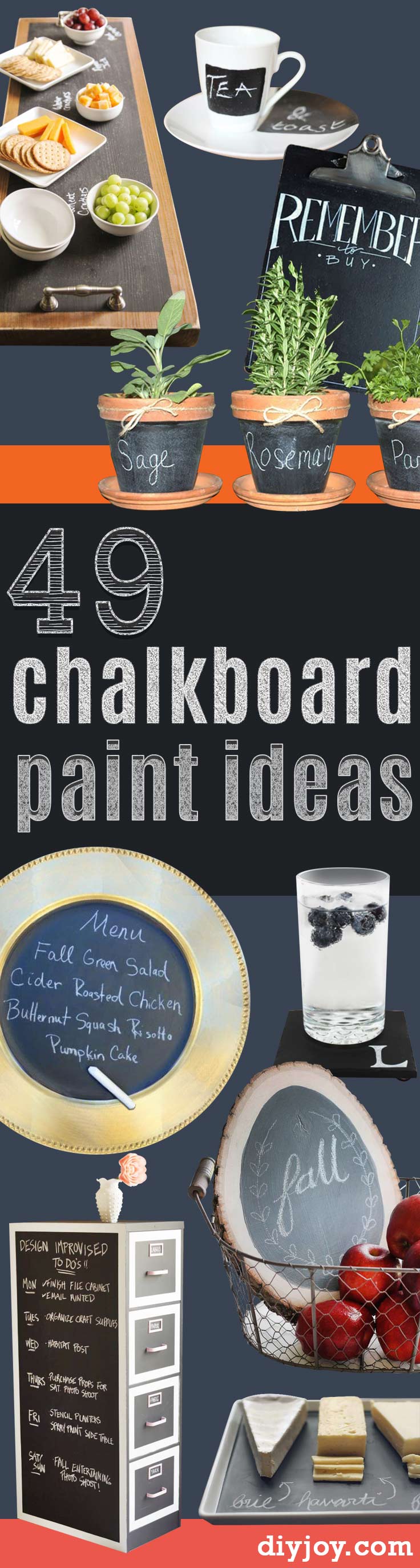 DIY Chalkboard Paint Ideas for Furniture Projects, Home Decor, Kitchen, Bedroom, Signs and Crafts for Teens.