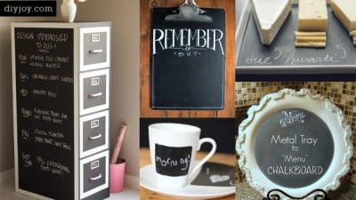 DIY Chalkboard Paint Ideas for Furniture Projects, Home Decor, Kitchen, Bedroom, Signs and Crafts for Teens. |