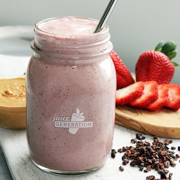 Healthy smoothie recipes and easy ideas perfect for breakfast, energy. Low calorie and high protein recipes for weightloss and to lose weight. Simple homemade recipe ideas that kids love. | Cashew Butter Baby Smoothie #smoothies #recipess