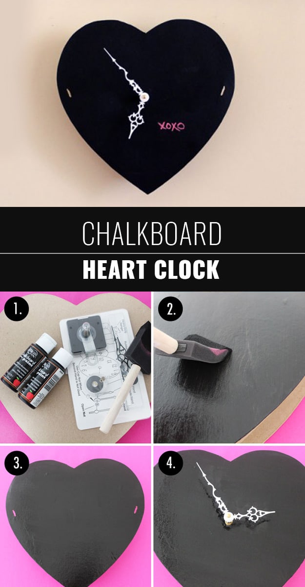 DIY Chalkboard Paint Ideas for Furniture Projects, Home Decor, Kitchen, Bedroom, Signs and Crafts for Teens. | Chalkboard Wall Clock 