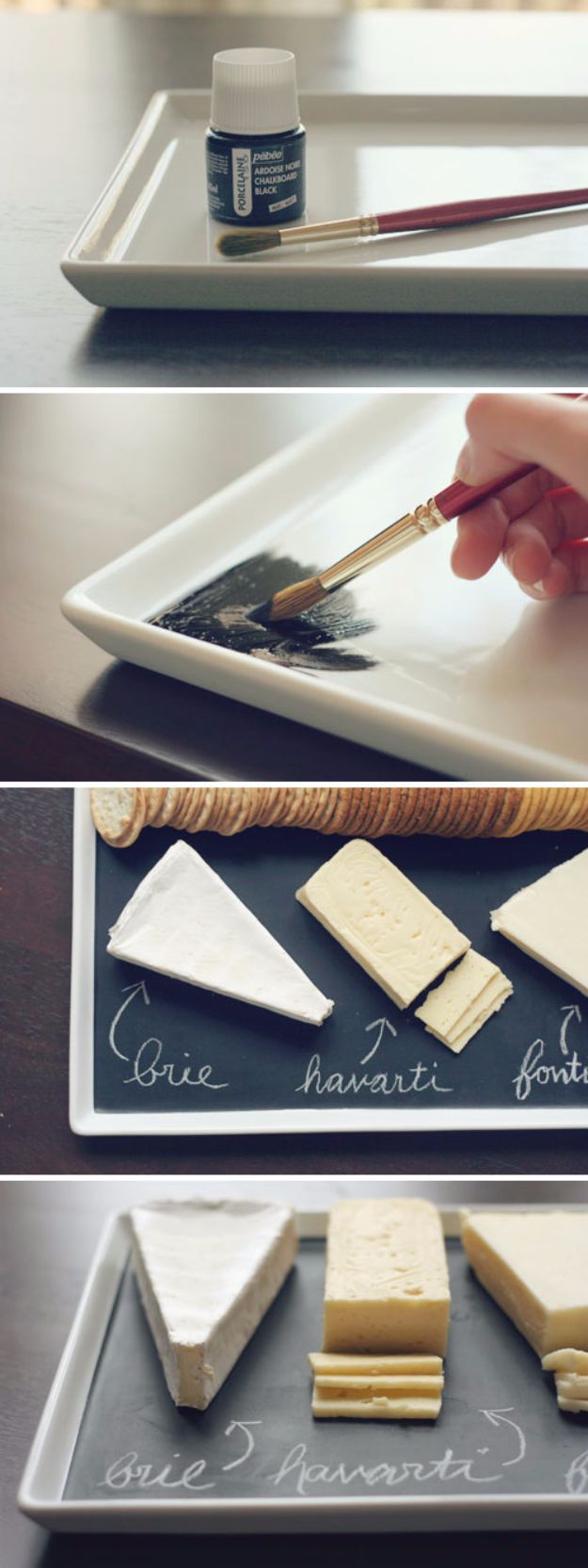 DIY Chalkboard Paint Ideas for Furniture Projects, Home Decor, Kitchen, Bedroom, Signs and Crafts for Teens. | Chalkboard Serving Platter 