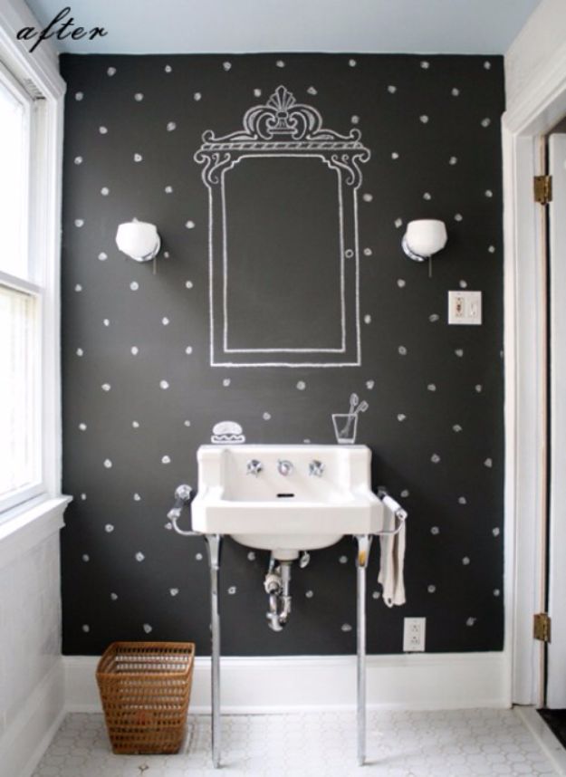 DIY Chalkboard Paint Ideas for Furniture Projects, Home Decor, Kitchen, Bedroom, Signs and Crafts for Teens. | Chalkboard Wallpaper Art 