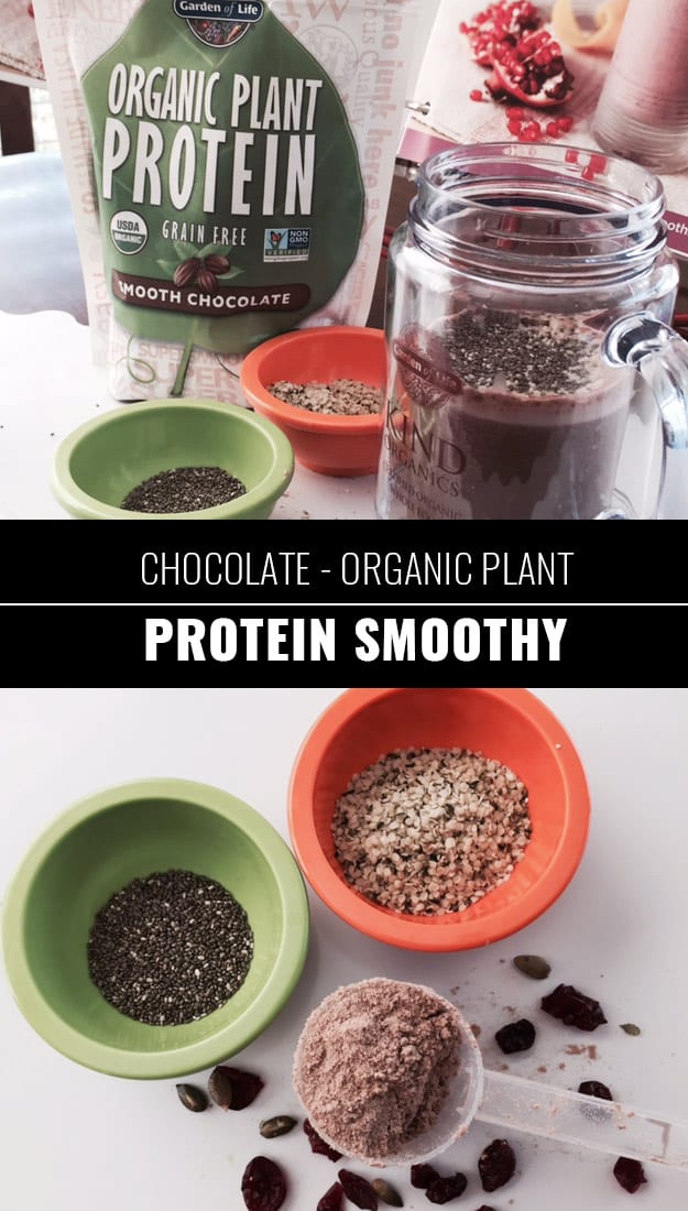 Healthy smoothie recipes and easy ideas perfect for breakfast, energy. Low calorie and high protein recipes for weightloss and to lose weight. Simple homemade recipe ideas that kids love. | Chocolate Flavor Paired with Organic Plant Protein Smoothie Recipe #smoothies #recipess