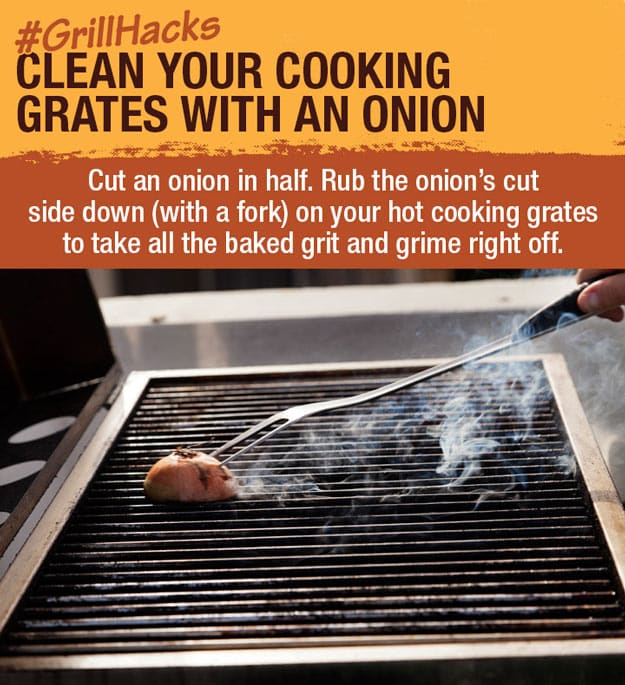 Coolest Cooking Hacks, Tips and Tricks for Easy Meal Prep, Recipe Shortcuts and Quick Ideas for Food | Clean your Grill with an Onion 