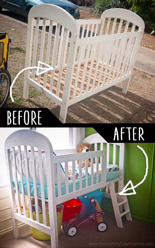 DIY Furniture Hacks | Crib into Toddler Loft Bed | Cool Ideas for Creative Do It Yourself Furniture Made From Things You Might Not Expect #diy