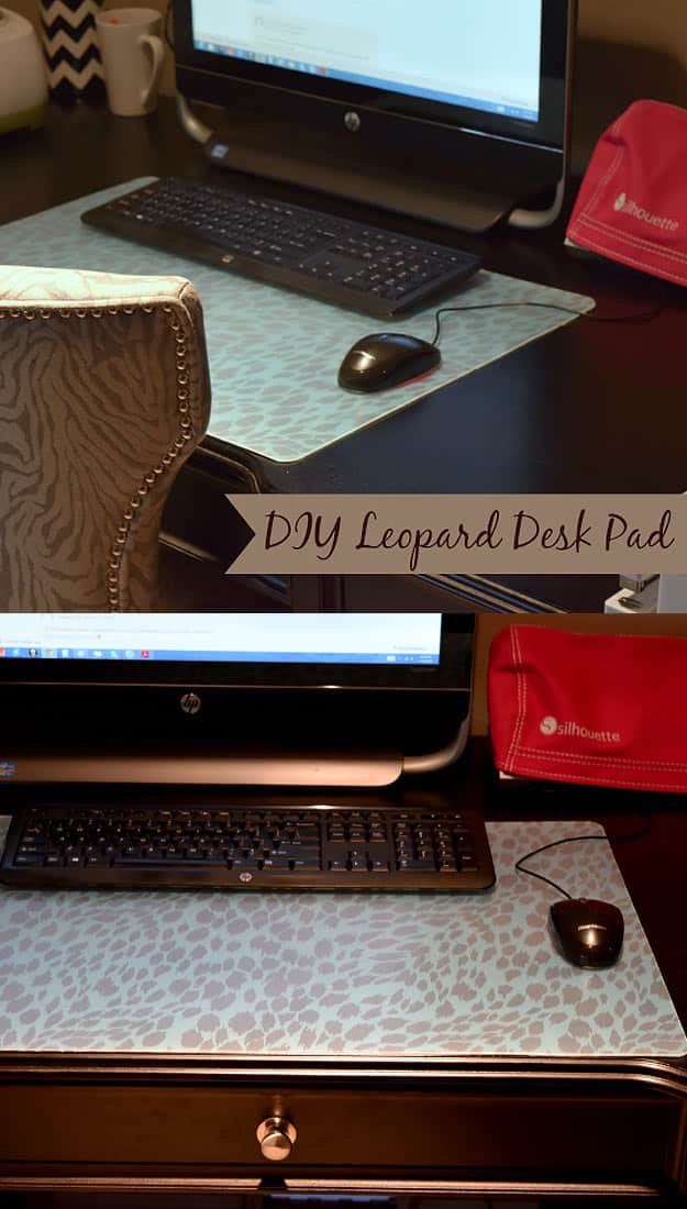 76 Crafts To Make and Sell - Easy DIY Ideas for Cheap Things To Sell on Etsy, Online and for Craft Fairs. Make Money with These Homemade Crafts for Teens, Kids, Christmas, Summer, Mother’s Day Gifts. | DIY Leopard Desk Pad #crafts #diy