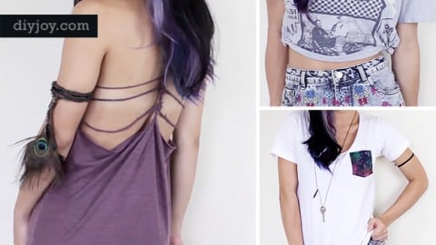 5 Cool DIY Ways To Refashion Your Old T-shirts | DIY Joy Projects and Crafts Ideas